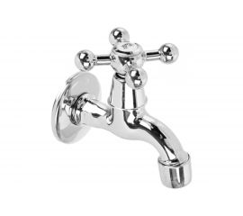 Водоразборный кран FRESSO короткий излив, вентильный, с аэратором, 1/2"", цинк 554-039 