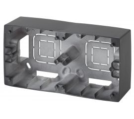 Коробка накладного монтажа ЭРА 12610205 2 поста, Эра 12, антрацит Б0043174 