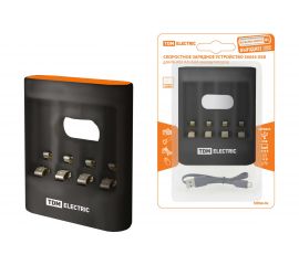 Зарядное устройство TDM 36044 3600 mA 4 слота АА/ААА 4 кан.USB SQ1702-0100 