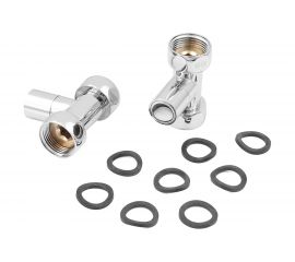 Прямой кран-вентиль SG ручка колпачок, хром, 1х1 г/г, 2 шт 8830SCH1010/2 