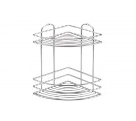 Полка в ванную TEKNO-TEL BK022SSS угловая, 2 яруса, нерж.сталь глянцевый 00-00002391 