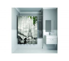 Штора для ванной комнаты IDDIS 180*200 см, полиэстер, Paris days, Grey 541P18Ri11 