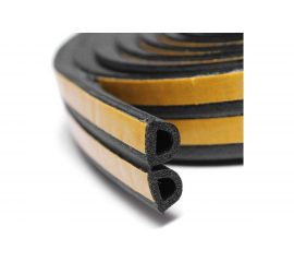 Уплотнитель пром.самоклеящийся ""D"" черный, 14x12, Industrial ZOOM, 40m 02-2-4-210 