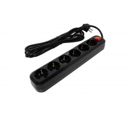Сетевой фильтр 5bites 3 м, 6 розеток, 16A, черный SP6B-330 