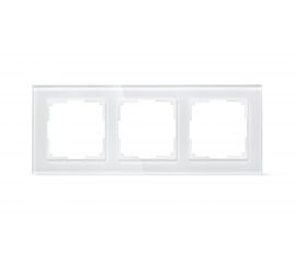 Рамка Smartbuy 3-местная стекло белая Нептун SBE-05w-Glass-FR-3 