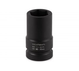 Головка торцевая ударная глубокая 6-гранная (30 мм; 1"") WIEDERKRAFT WDK-711-8030L 