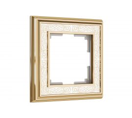 Рамка на 1 пост WERKEL W0011429 золото белый a051325 