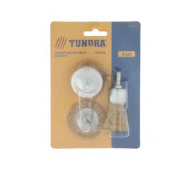 Набор щеток металлических (3 шт; плоская 50 мм; чашки 25, 50 мм) для дрели TUNDRA 1032391 