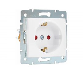 Розетка LEZARD KARINA с защитой от детей ПБТ белая 707-0288-124B 