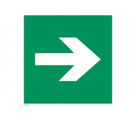 Наклейка-эвакуационный знак REXANT Направляющая стрелка, 100x100мм 56-0029 