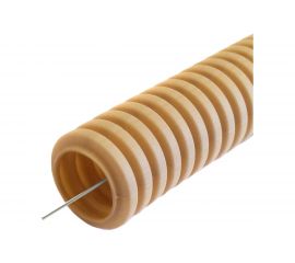 Гофрированная труба Промрукав ПВХ легкая 350 Н сосна с зондом д20 50 м PR01.0047 