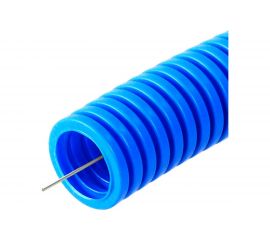 Гофрированная труба Промрукав ПП лёгкая 350 Н безгалогенная HF синяя с/з д16 100м PR02.0051 