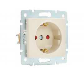 Розетка LEZARD KARINA с защитой от детей керамика крем 707-0388-124 