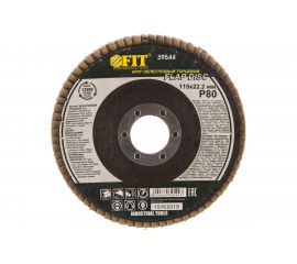 Диск наждачный лепестковый для УШМ (115х22,2 мм; Р80) FIT IT 39544 