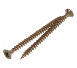 Потайной универсальный шуруп Метизный двор 3,5x50, желтый, 500 шт. 4607159063212 