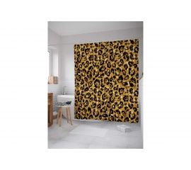 Штора (занавеска) для ванной JoyArty ""Леопардовый узор"" из сатена, 180х200 см с крючками, sc_16489 