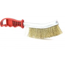 Ручная щетка крацовка EuroBrush 13-040 универсальная, ворс гофр, латунированная сталь 0,30 EB-XBS1 