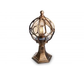 Садово-парковый светильник, круглый на постамент 60W 230V E27, черное золото Feron PL3704 11364 