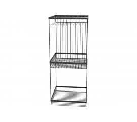 Полка для ванной комнаты FORA тройная "CONNECT" FOR-DIM093B 