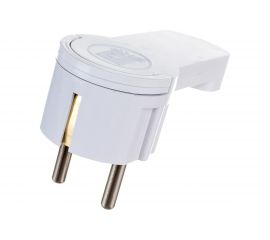 Угловая плоская вилка EKF белая СТЕЛС 16А 250В PRO AVYF16-10-r 