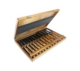 Набор из 12 резцов с деревянной ручкой в коробке NAREX Profi 868100 