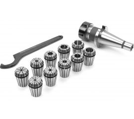 Патрон цанговый 40 с набором цанг ER25 10 шт, 3-16 мм Micron 108047 