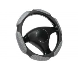 Оплётка на руль TORSO анатомическая, 6 подушек, размер 38 см, серый 2494446 