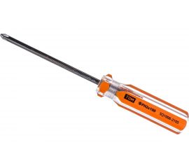 Отвертка TDM крестовая, прозрачная рукоятка, углеродистая сталь, тип PH2x100 мм, серия Гранит SQ1006-2105 