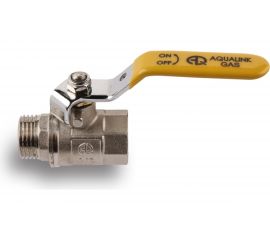 Шаровой кран для газа AQUALINK 1 вн-нар ручка 7106 