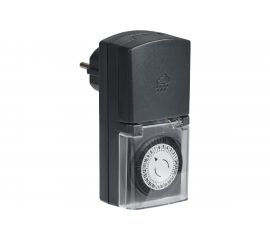 Розетка-таймер IEK РТМ-4 механический, 30мин, 24ч, 48on/off, 16А, IP44 ERT-20-1-16-S-30-0-44-K01 