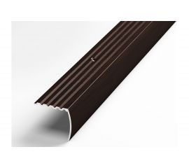 Порог угловой алюминиевый декоративный (30х27 мм, 1,8 м, Дуб венге) ЛУКА УТ000006521 