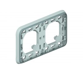 Рамка Legrand 2-м Plexo с суппортом, горизонтальная, серая Leg 069683 125010 