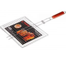 Решетка-гриль PERFECTO LINEA 340x260 мм, нержавеющая сталь, деревянная ручка 47-101225 