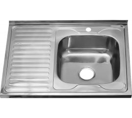 Мойка MELANA 8060 R 0,8/180 ДЕКОР накладная, прямоугольная с сифоном 096Dt R 10 