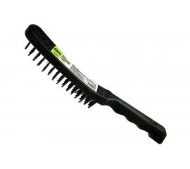 Металлическая щетка с пластиковой ручкой ON 4-х рядная 20-01-104 