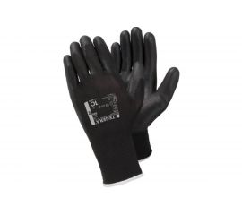 Перчатки из синтетического материала TEGERA обливные, с полиуретаном МБС, цвет черный, размер 10 866-10 
