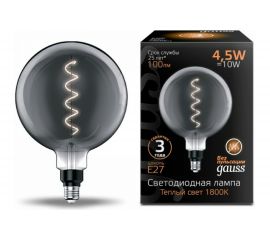 Лампа Gauss LED Filament G200 E27 4.5W Gray 100lm 1800K 1/6 154802005 