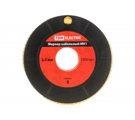 Маркер МК1 - 2,5мм символ 9 1000шт/ролл TDM SQ0511-0024 