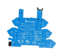 Розетка Finder для реле 34.51, 34.81 с пружинными зажимами, 6А, = 220-240В AC/DC, 93510240 