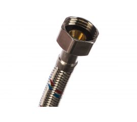 Подводка для воды СТМ сталь, 1/2"", гайка-гайка, 30 cм CWFHF030 