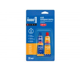 Клей эпоксидный двухкомпонентный прозрачный KUDO HOME, 20 мл KBT-770 