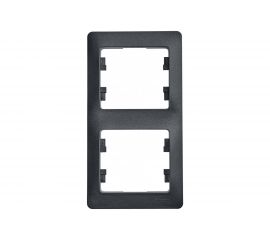 2-местная вертикальная рамка Schneider Electric Glossa антрацит GSL000706 