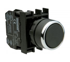 Нажимная кнопка Emas серия B, круглая, чёрная, 1НО+1НЗ, 250 В AC, 4 А, 10 шт. B102DH 