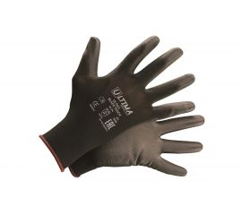 Нейлоновые перчатки с полиуретановым покрытием ULTIMA BLACK TOUCH черные ULT615/L 