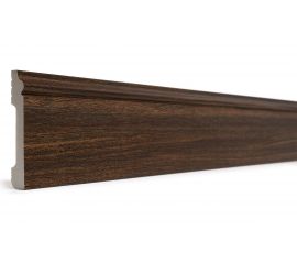 Напольный плинтус Decor-Dizayn ударопрочный, влагостойкий, темный орех, 79х13х2400 мм 005-73SH 