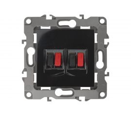 Двойная аудио розетка ЭРА 12-3112-06 IP20, 12, чёрный Б0027466 