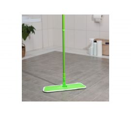 Плоская швабра Доляна телескопический окрашенный черенок, насадка на липучке микрофибра 40х14х80 120 см 5308311 