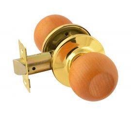 Межкомнатная защелка НОРА-М ЕСО дерево бук/золото ЗШ-05-Э 14226 