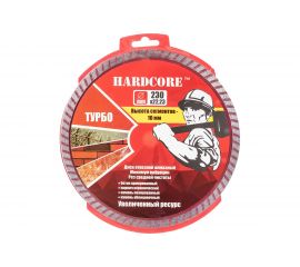 Диск отрезной алмазный Турбо (230x22.23 мм) Hardcore 181230 