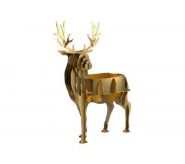 Стационарный мангал BOYSCOUT Олень GOLD 120х80х150 см 61498 